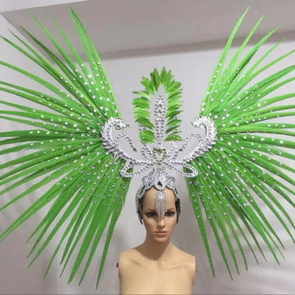 The Stardust Tropicana Samba Crown – Feather & Rhinestone Stage Headdress