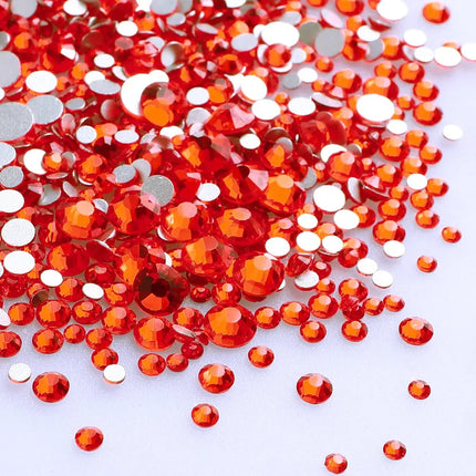 1440PCS SS3-SS20 Mix Size Non-Hotfix Glass FlatBack Rhinestones