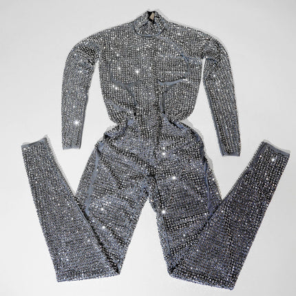 Sparkly Rhinestone Luxury Jumpsuit & Stage Performance Costume