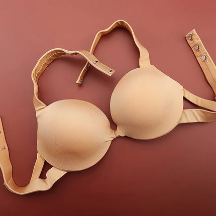 Handmade Steel Ring Gathered Nude Performance Bra Cup