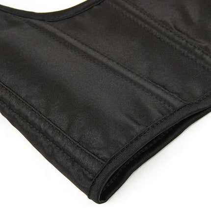 Gothic Underbust Corset Top Strapped Curve Shaper Punk Slimming Waist Belt