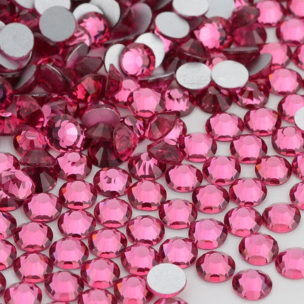 SS3-SS30 Red Series Hotfix Glass Flat-Back Rhinestones