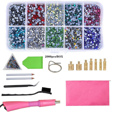 Fast-Heated Hotfix Rhinestone Applicator Wand Tool Kit