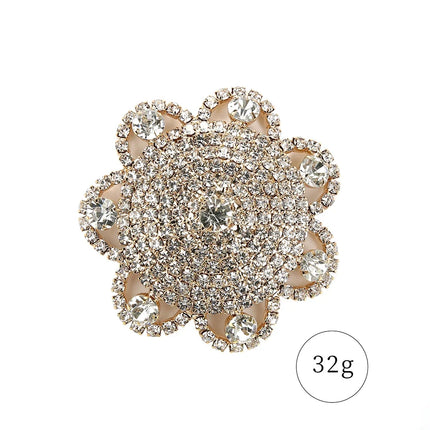 Sparkly Rhinestone Flower Reusable Nipple Pasties Self-Adhesive Silicone Covers