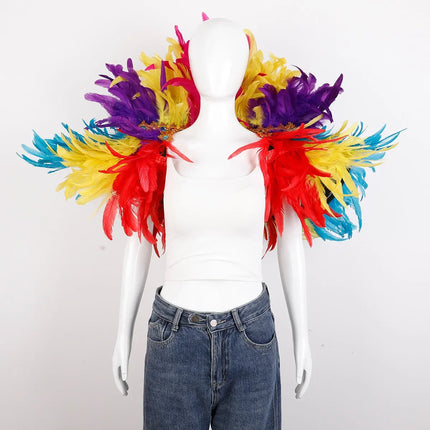 Festival Carnival Feather Shawl