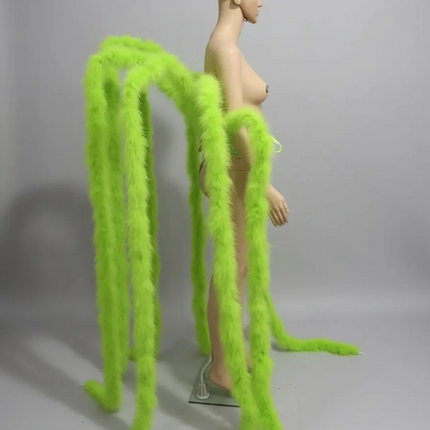 Long Feather Waterfall Backpiece Costume Accessory