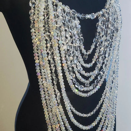 Handmade Multilayer Beaded Bra Chain & Statement Body Jewelry