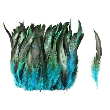 Natural Rooster Saddle Feather Strung Fringe (1 Roll)