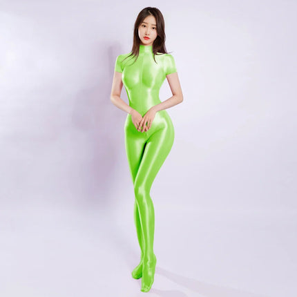 Breathable High-Stretch Zipper Crotch Yoga Bodysuit Shaping Leotard Unitard