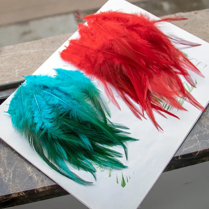 Natural Rooster Craft Feathers Bulk Pack