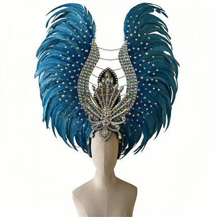 The Stardust Aurora Feather Headdress – Light Purple Cabaret & Carnival Crown