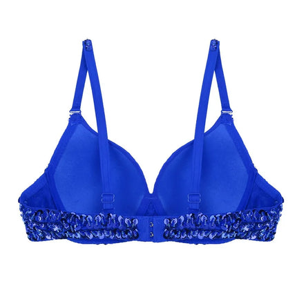 The Stardust Prism Sirena – Sequined & Looped Beading Padded Push-Up Bra Top