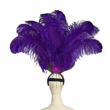 The Stardust Sovereign – Majestic Feathered Samba Carnival Headdress