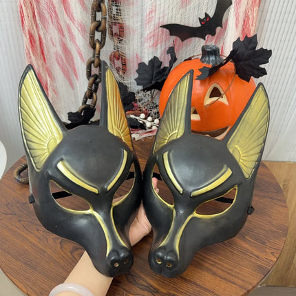 Ancient Anubis Jackal God Costume Mask for Halloween & Masquerade