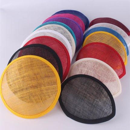 13cm Round & Teardrop Sinamay Fascinator Base DIY Millinery Headpiece Mold