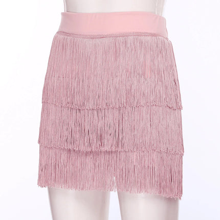The Stardust Havana Fringe Skirt – High-Waist Tiered Tassel Performance Skirt