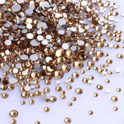 1440PCS SS3-SS20 Mix Size Non-Hotfix Glass FlatBack Rhinestones