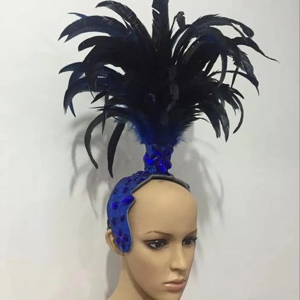 The Stardust Empress – Deluxe Feathered Samba & Carnival Crown