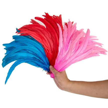 100PCS Natural Rooster Tail Feathers (25-40CM)