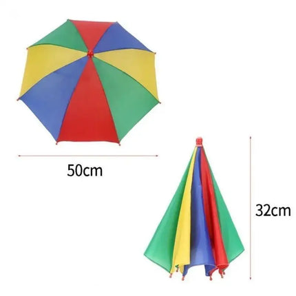 Foldable Rainbow Sunshade Umbrella Hat