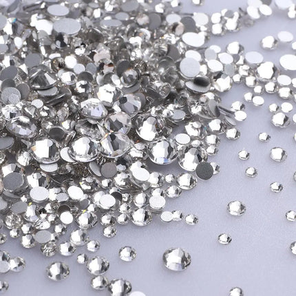 1440PCS SS3-SS20 Mix Size Non-Hotfix Glass FlatBack Rhinestones