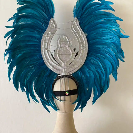 The Stardust Aurora Feather Headdress – Light Purple Cabaret & Carnival Crown
