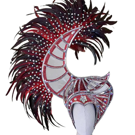 The Stardust Zenith – Premium Feathered Carnival & Samba Crown Headdress