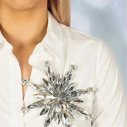 Large Luxury Rhinestone Star Brooch