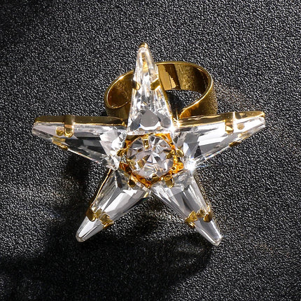 Rhinestone Star Fashion Finger Rings