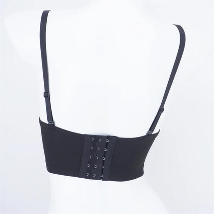 Rhinestone Beaded Bustier Corset Crop Top High Fashion Evening Party Bralette