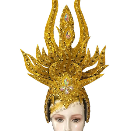 The Stardust Wings of Radiance – Deluxe Feathered Samba & Carnival Crown