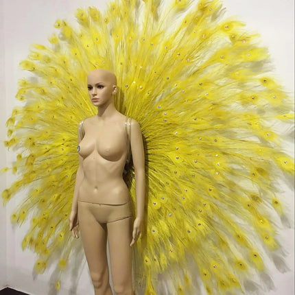 The Stardust Victoria Cabaret – Deluxe Angel Feather Wing & Headdress Stage Costume Set