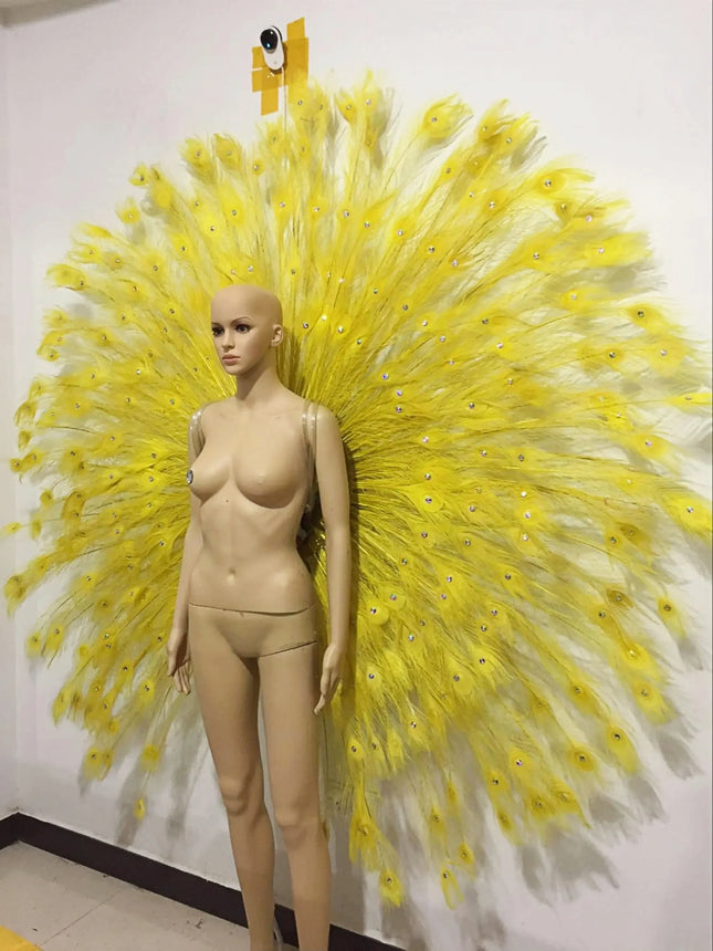 The Stardust Victoria Cabaret – Deluxe Angel Feather Wing & Headdress Stage Costume Set