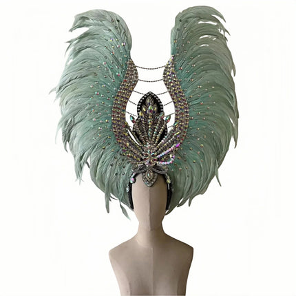 The Stardust Aurora Feather Headdress – Light Purple Cabaret & Carnival Crown