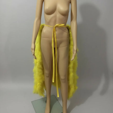 Long Feather Bustle Skirt Costume Accessory