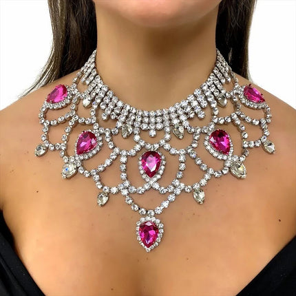 Rhinestone Water Drop Necklace