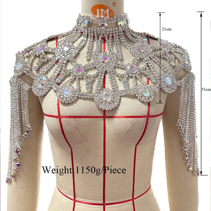Rhinestone Necklace Shoulder Tassel Body Jewelry