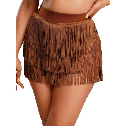 The Stardust Havana Fringe Skirt – High-Waist Tiered Tassel Performance Skirt