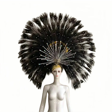 The Stardust Mirage – Premium Mohawk Feather Samba Carnival Headdress