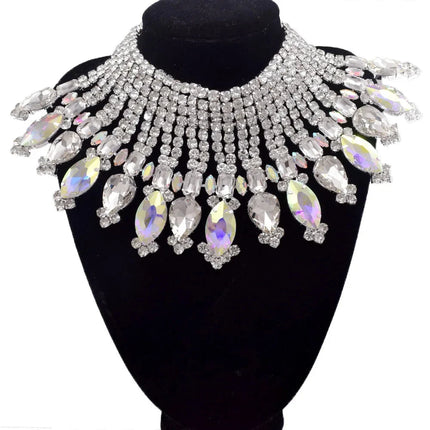 Radiating Statement Rhinestone Crystal Necklace