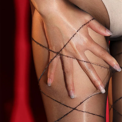 360° Seamless Oil Glossy Sheer Pantyhose Tights High-Stretch Hosiery