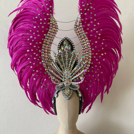 The Stardust Aurora Feather Headdress – Light Purple Cabaret & Carnival Crown