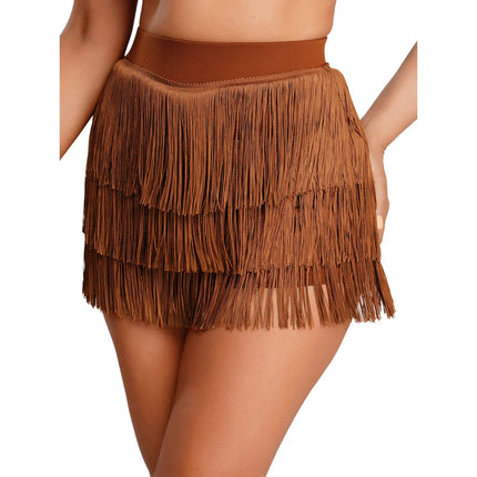 The Stardust Havana Fringe Skirt – High-Waist Tiered Tassel Performance Skirt