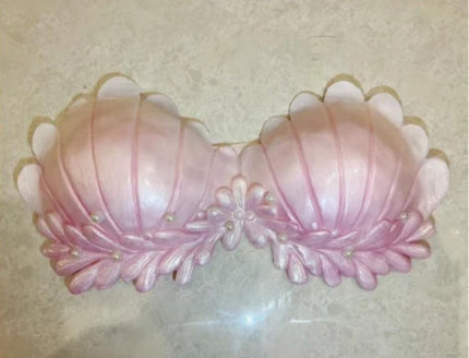 Realistic Woven Star Silicone Mermaid Bra Strapless Underwater Photoshoot Costume Top