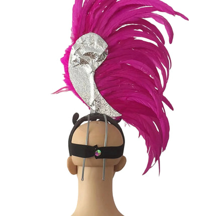 The Stardust Empress Dionysia – White Feather Carnival & Masque Ball Headdress