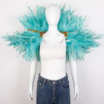 Festival Carnival Feather Shawl