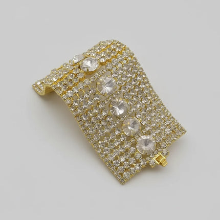 Gold-Plated Crystal Rhinestone Bracelet