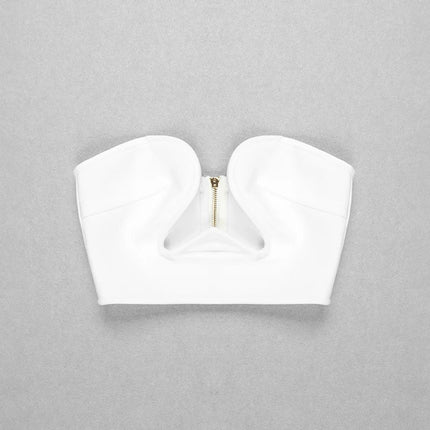 Sweetheart Neck Bandage Crop Top