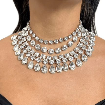 Multilayer Crystal Rhinestone Necklace