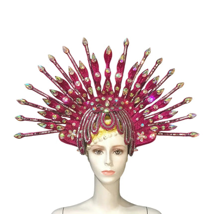 Brazil Rio Spanish Cuba Santiago Havana Venice Dionysia carnival Float Mask dress masque ball costume samba Golden Crown